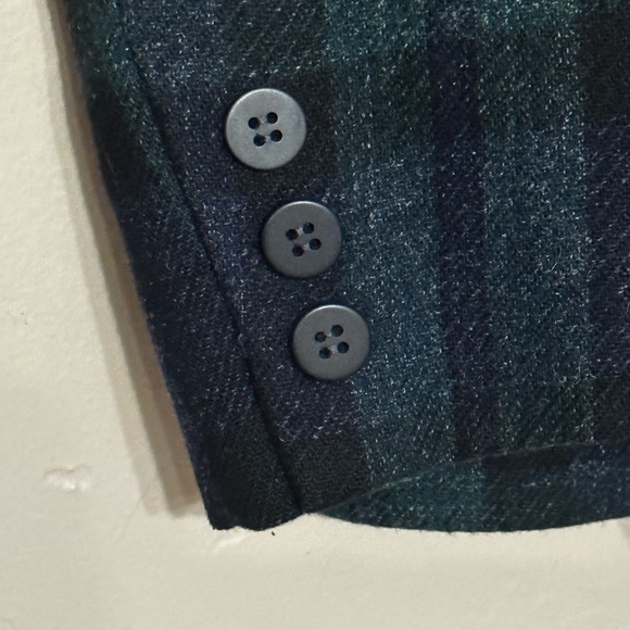VINTAGE John Meyer Plaid wool blazer‎ single button Sz 8 - Picture 7 of 9